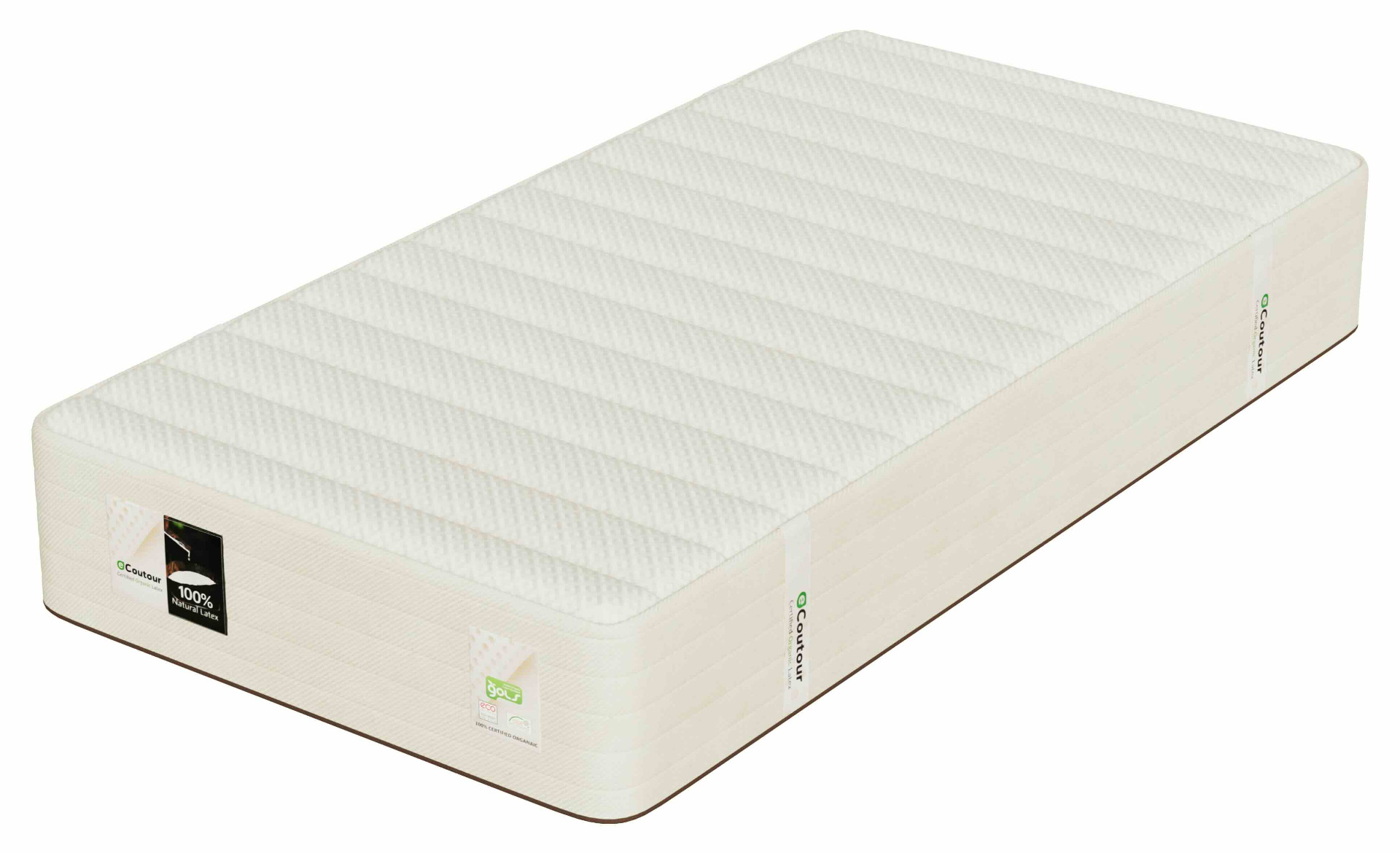 EVERGREEN 100% Certified Organic 10" Firm Latex Mattress - Single/Twin